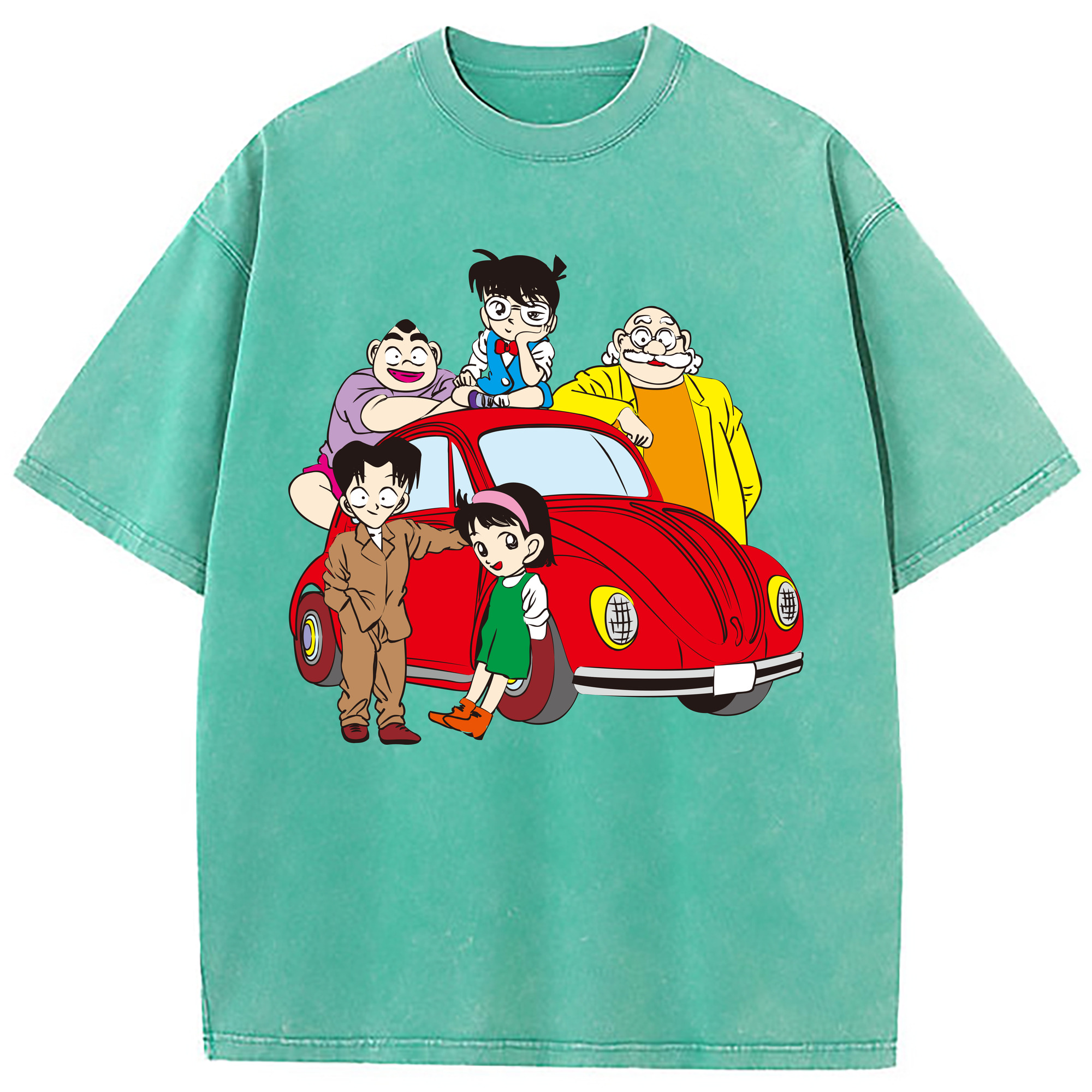 （画像用） 名探偵コナン Detective Conan 綿100% ヴィンテージ風 半袖Tシャツ（フロントプリント）
